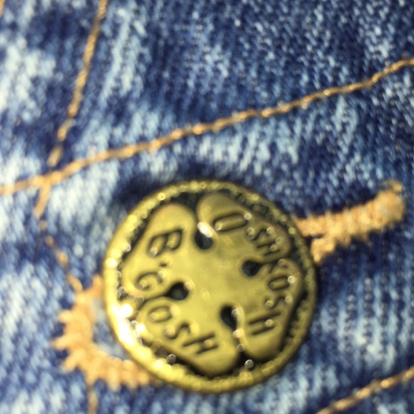 Vintage 1990's OshKosh B’Gosh Infant Denim Jean Overalls Size 12 Months - Picture 11 of 12